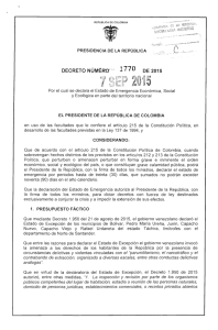 Decreto 1770 del 2015 - Presidencia de la Rep&uacute;blica de Colombia