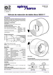 Válvula de retención de doble disco SDCV 7