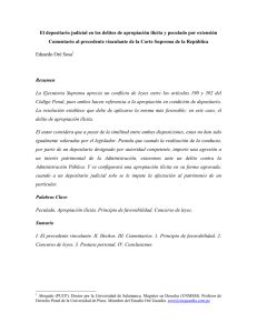 El depositario judicial en los delitos de apropiación ilícita y peculado