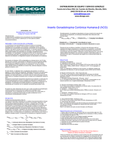 Inserto Gonadotropina Coriónica Humana-β (hCG)