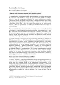 Caso Santa Clara de Uchunya Antecedentes y hechos principales