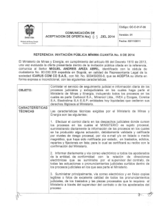 COMUNICACIÓN DE ACEPTACION DE OFERTA NoQ Q 5 .DEL