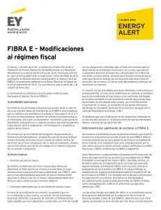 FIBRA E - Modificaciones al régimen fiscal