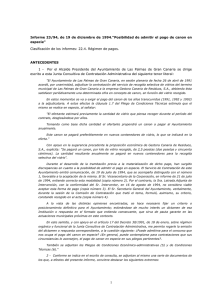 Informe 23/94, de 19 de diciembre de 1994."Posibilidad de admitir