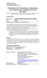 Formulario de Postulaciones y Admisiones Liceos Bicentenario