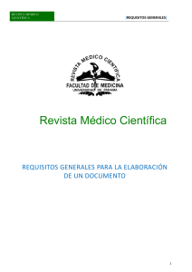 requisitos generales - Revista Médico Científica