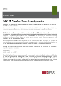 NIC 27 Estados Financieros Separados