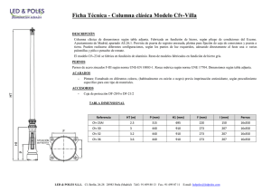 Ficha Técnica - Columna clásica Modelo Cfv-Villa