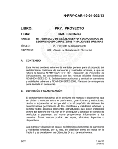 N·PRY·CAR·10·01·002/13 LIBRO: PRY. PROYECTO