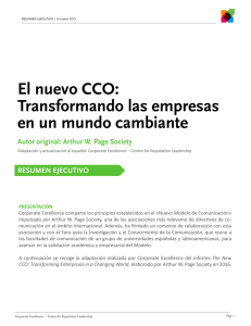 El nuevo CCO - Corporate Excellence