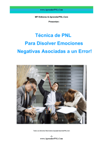 Técnica de PNL Para Disolver Emociones Negativas Asociadas a