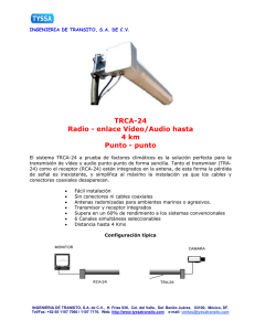 TRCA-24 Radio - enlace Vídeo/Audio hasta 4 km Punto