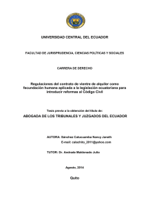 UNIVERSIDAD CENTRAL DEL ECUADOR Regulaciones del