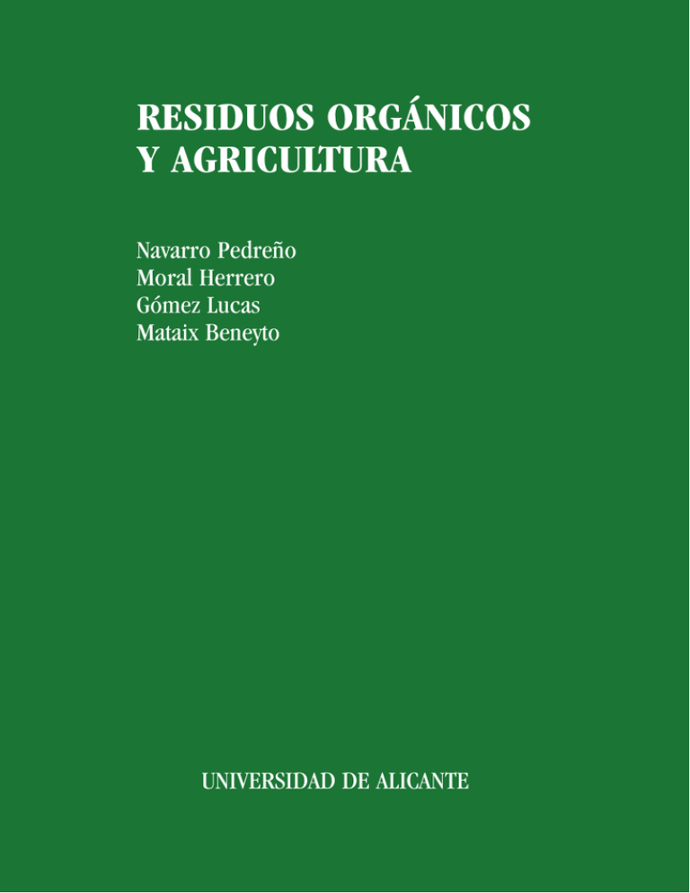 Residuos Orgánicos Y Agricultura - Publicar En La Universidad De