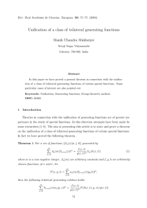 Unification of a class of trilateral generating functions