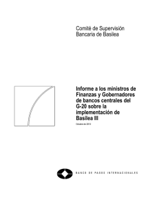 Informe a los ministros de Finanzas y Gobernadores de bancos