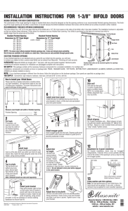 1-3/8" Bifold Door Installation Instructions