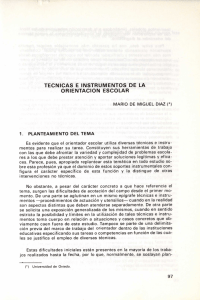 T&eacute;cnicas e Instrumentos de la Orientaci&oacute;n Escolar