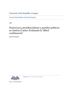 Democracia, presidencialismo y partidos políticos