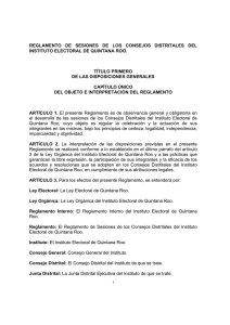 reglamento de sesiones de los consejos distritales del instituto