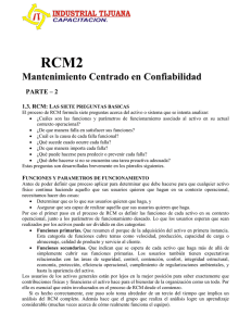 rcm mantenimiento centrado en confiabilidad
