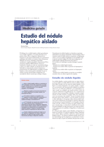 Estudio del nódulo hepático aislado