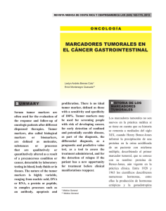 marcadores tumorales en el cáncer gastrointestinal