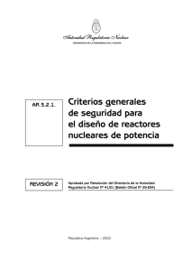 Criterios generales de seguridad para el diseño de reactores