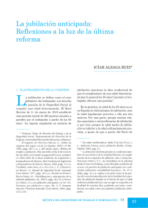 La jubilación anticipada: Reflexiones a la luz de la última reforma