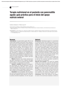 Terapia nutricional en el paciente con pancreatitis aguda: guía