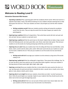 Welcome to Reading Level D