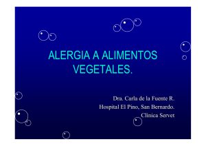 ALERGIA A ALIMENTOS VEGETALES.