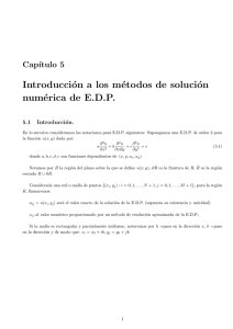 Introducción a los métodos de solución numérica de E.D.P.