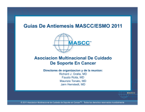 Guias De Antiemesis MASCC/ESMO 2011 Asociacion Multinacional