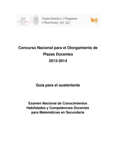 pdf - Concurso Nacional para el Otorgamiento de Plazas Docentes
