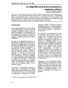 La integridad moral de los funcionarios y empleados públicos