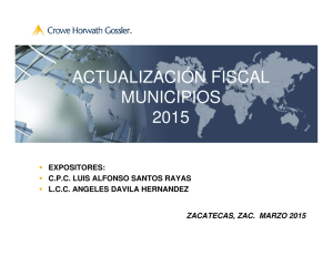 Actualización Hacendaria para Municipios 2015