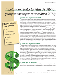 Tarjetas de crédito, tarjetas de débito y tarjetas de cajero automático