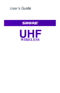 Shure UHF Wireless User Guide Spanish