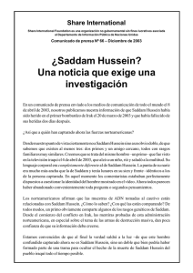 ¿Saddam Hussein? Una noticia que exige una investigación