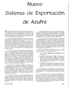 Nuevo Sistema de Exportación de Azufre