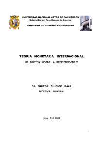 teoria monetaria internacional - Facultad de Ciencias Económicas