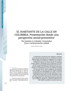 EL HABITANTE DE LA CALLE EN COLOMBIA: Presentación desde