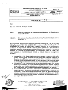 Circular 115 del 05 de Julio de 2016.