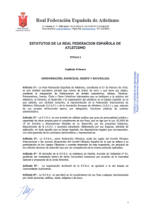 Estatutos de la RFEA - Real Federación Española de Atletismo