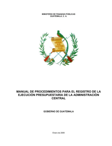 Manual de procedimientos para el Registro de la Ejecución