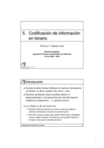 5. Codificación de información en binario
