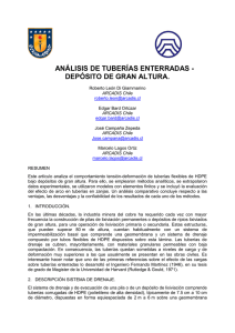 An&aacute;lisis de Tuber&iacute;as Enterradas HDPE en Dep&oacute;sitos de Gran Altura