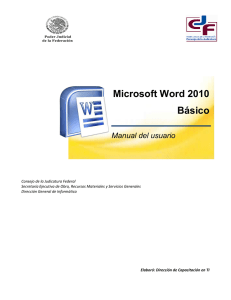 Manual Microsoft Word 2010 Básico - Campus Virtual del Instituto