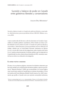 Redalyc.Sucesión y balance de poder en Canadá entre gobiernos